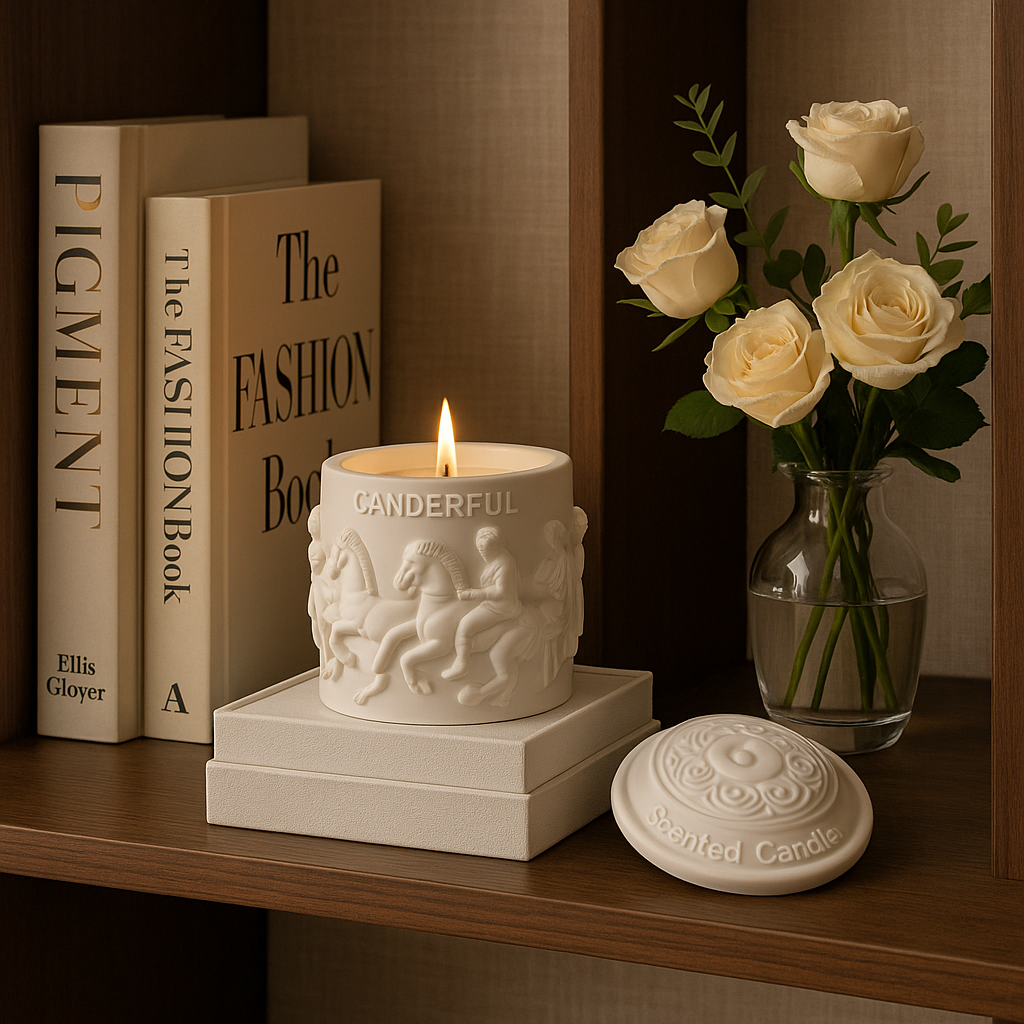 Luxury Plaster cup Candle – Handcrafted Elegance for Your Home