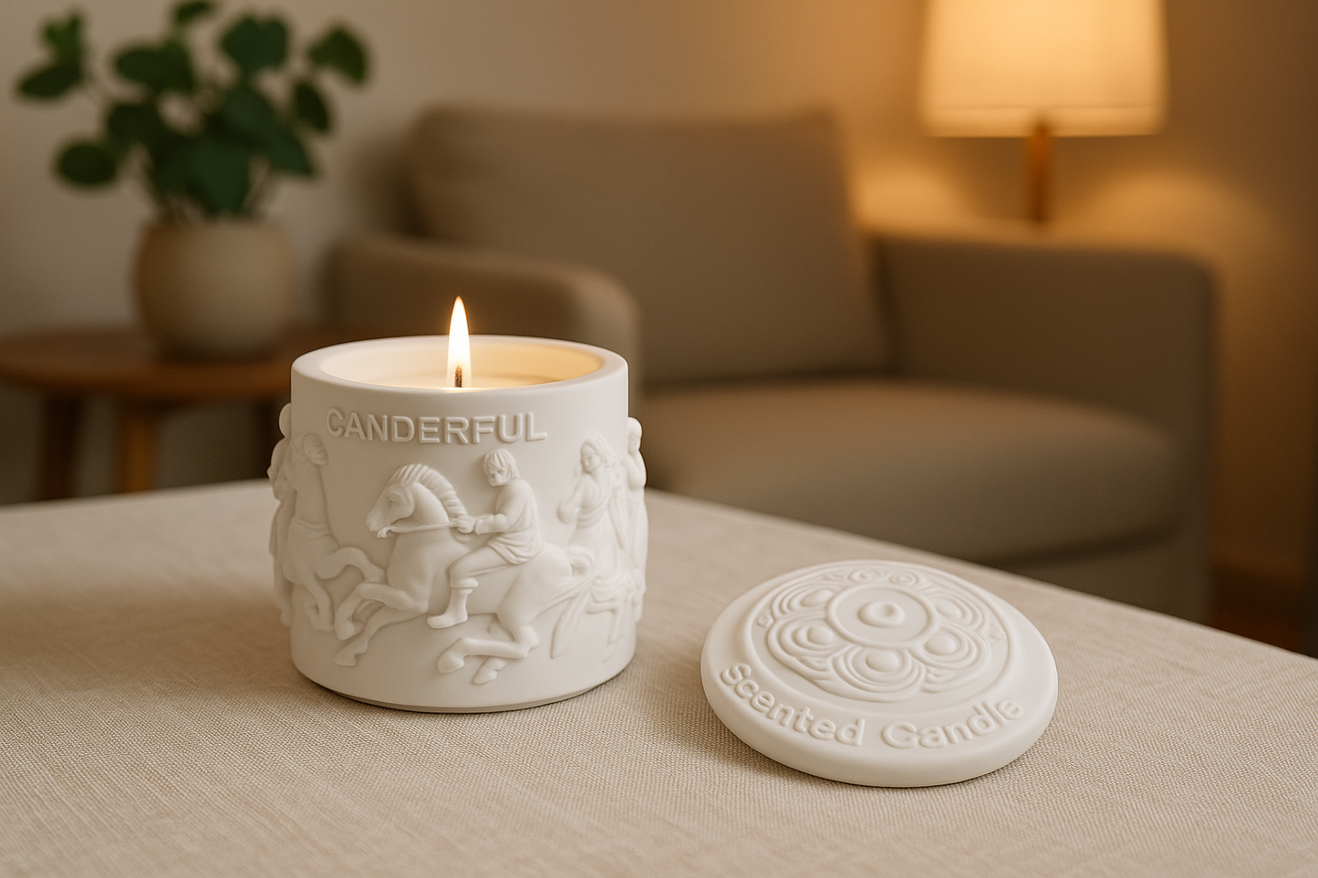 Luxury Plaster cup Candle – Handcrafted Elegance for Your Home