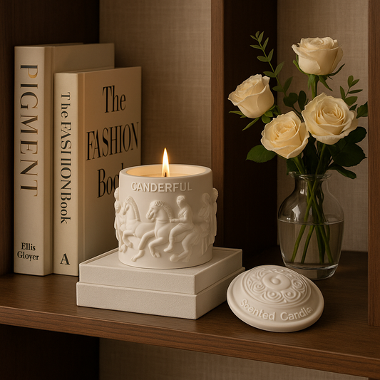 Luxury Plaster cup Candle – Handcrafted Elegance for Your Home
