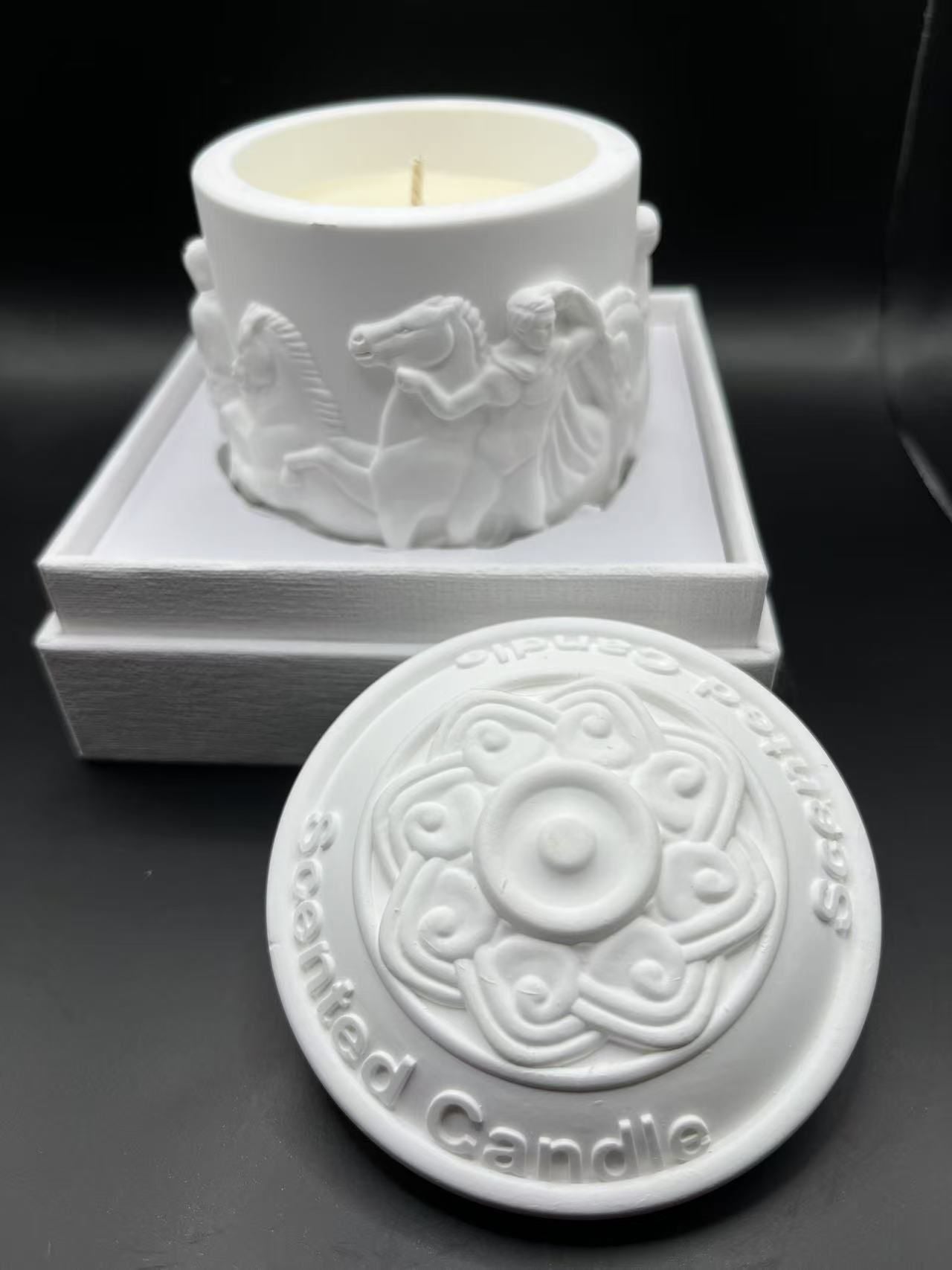 Luxury Plaster cup Candle – Handcrafted Elegance for Your Home